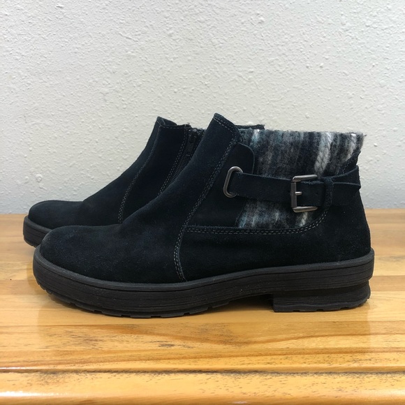 Earth Origins Black Suede Leather Ankle Boot Size 10 - Picture 3 of 16